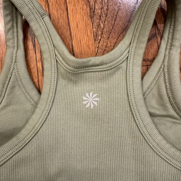 NWT New ATHLETA GIRL Rise Above Rib Cami Shelf Bra Racerback Tank Top M 8 10 - Picture 7 of 7